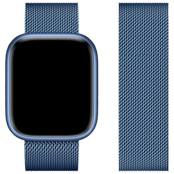 Ремешок Apple Watch WA03 Simple beauty series Металл/
38, 40, 41 мм / Синий  photo 2