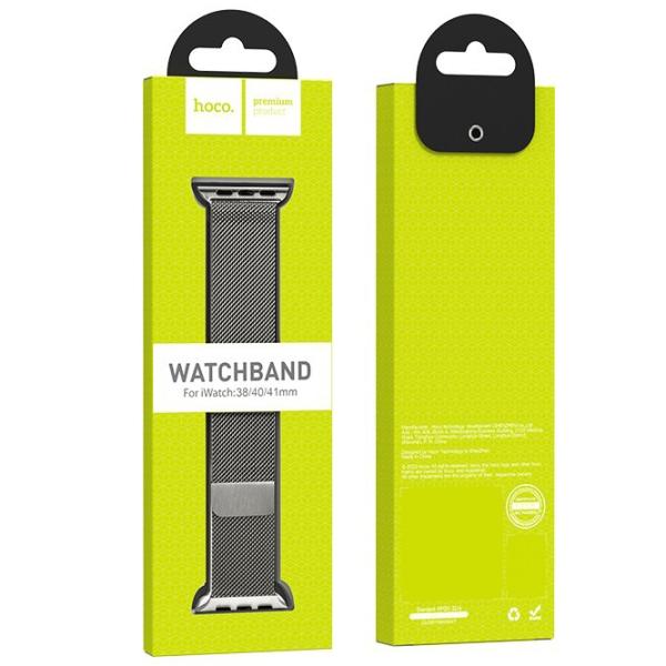 Curelușă Apple Watch WA03 Simple beauty series Metal/
38, 40, 41 mm / Graphite  photo 4 Curelușă Apple Watch WA03 Simple beauty series Metal/
38, 40, 41 mm / Graphite  photo 4