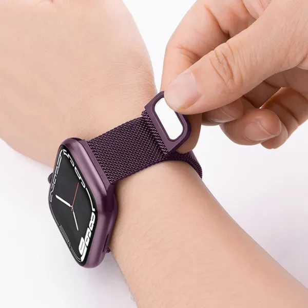 Ремешок Apple Watch WA03 Simple beauty series Металл/
42 / 44 / 45 / 49 мм / Черный Currant photo 5