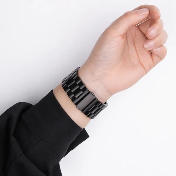 Ремешок Apple Watch WA10 Grand series three-bead Металл/
38, 40, 41 мм / Черный  photo 3