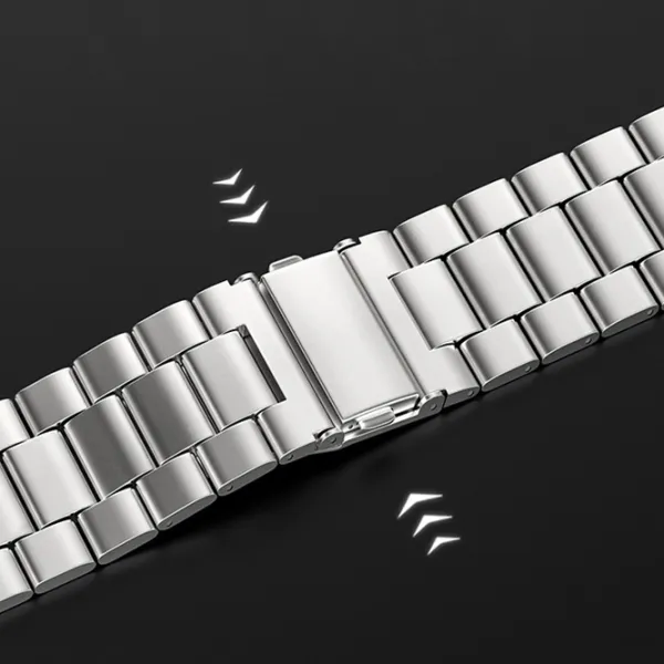 Ремешок Apple Watch WA10 Grand series three-bead Металл/
38, 40, 41 мм / Серебряный  photo 2