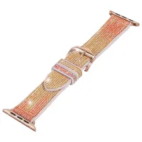 Ремешок Apple Watch WA11 Diamond series double-section Силикон/
42, 44, 45, 49 мм / Розовый Gold red photo 2