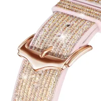 Ремешок Apple Watch WA11 Diamond series double-section Силикон/
42, 44, 45, 49 мм / Розовый Gold red photo 3