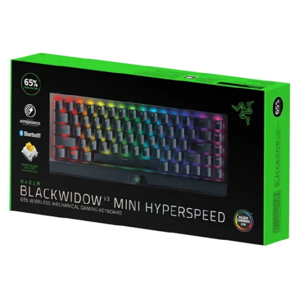 Tastatură Razer BlackWidow V3 Mini HyperSpeed Fără fir + Cu fir/ Black photo 6