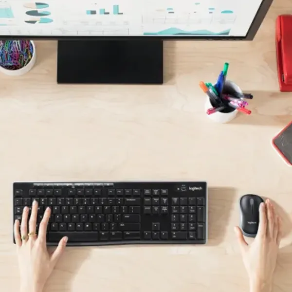 Tastatura & Mouse Logitech Desktop MK270 Fără fir/ Black photo 11