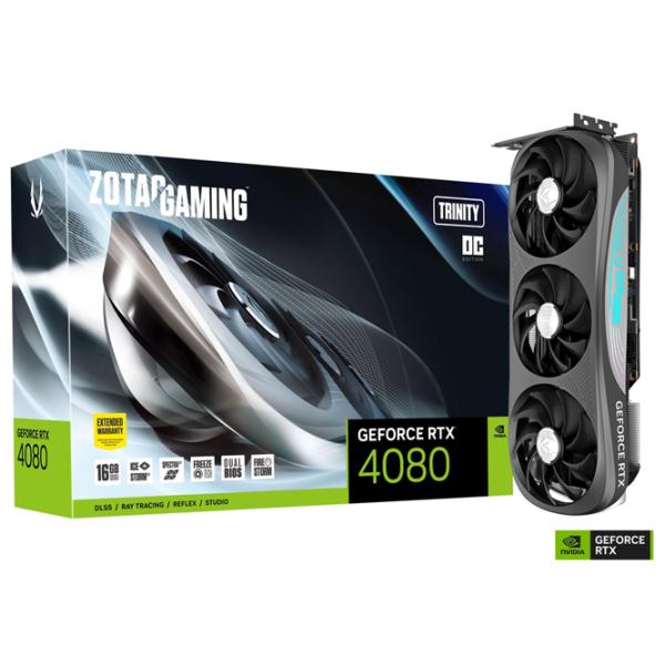 Видеокарта Zotac GeForce RTX 4080 Trinity OC PCI Express x16 4.0 / 16 ГБ photo 6 Видеокарта Zotac GeForce RTX 4080 Trinity OC PCI Express x16 4.0 / 16 ГБ photo 6