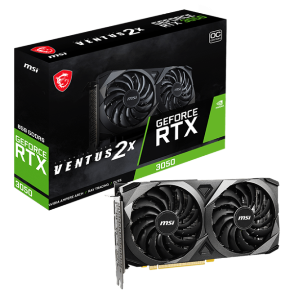 Placă video MSI GeForce RTX 3050 VENTUS 2X PCI Express x8 4.0 / 8 GB photo 5 Placă video MSI GeForce RTX 3050 VENTUS 2X PCI Express x8 4.0 / 8 GB photo 5