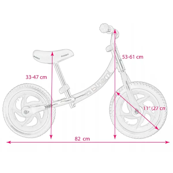 Bicicletă fără pedale Jumi CD-904422 11" 11" Metal/ Pink Black photo 7 Bicicletă fără pedale Jumi CD-904422 11" 11" Metal/ Pink Black photo 7