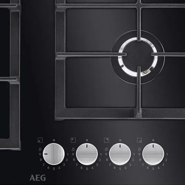Газовая варочная панель AEG HKB64420NB Закаленное стекло/ Черный photo 2 Газовая варочная панель AEG HKB64420NB Закаленное стекло/ Черный photo 2
