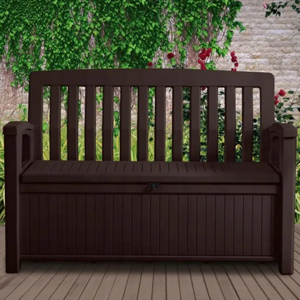 Scaun de grădină Keter Patio Bench Plastic/ Plastic/ Brown photo 2