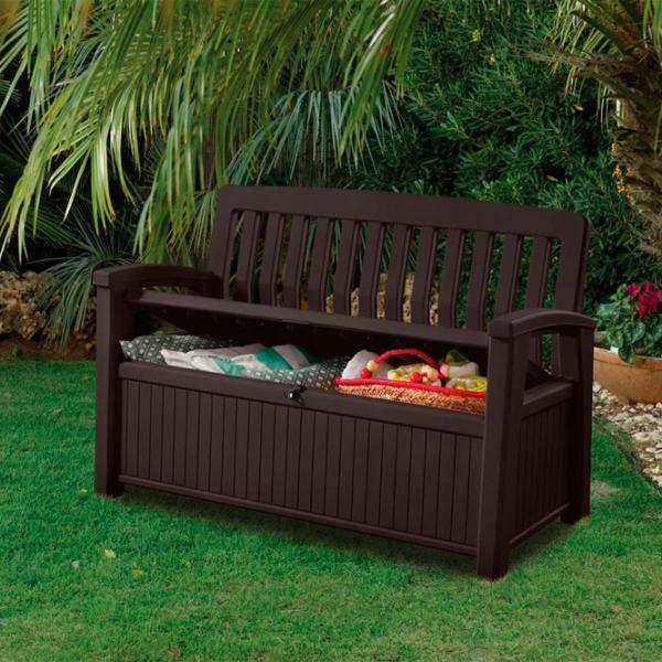 Scaun de grădină Keter Patio Bench Plastic/ Plastic/ Brown photo 3
