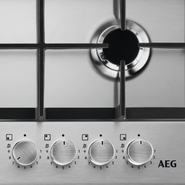 Plită încorporabilă pe gaz AEG HGB64420SM Inox/ Inox photo 2