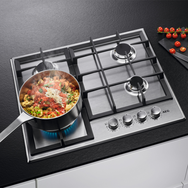 Plită încorporabilă pe gaz AEG HGB64420SM Inox/ Inox photo 5