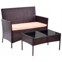 Set mobilă terasă Jumi OM-885943 Plastic/ Plastic/ Plastic/ Brown photo 2