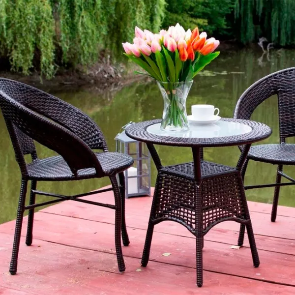 Set mobilă terasă Jumi OM-397170 Aluminiu/ Plastic/ Plastic/ Brown photo 3