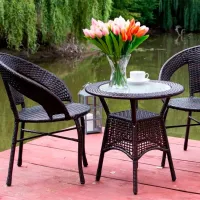 Set mobilă terasă Jumi OM-397170 Aluminiu/ Plastic/ Plastic/ Brown photo 3