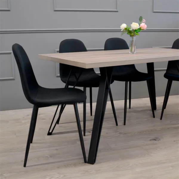 Scaun de bucătărie DecoPrim C-710 Stofă/ Black photo 8