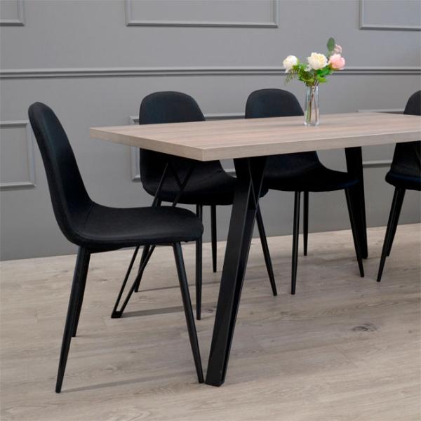 Scaun de bucătărie DecoPrim C-710 Stofă/ Black photo 8