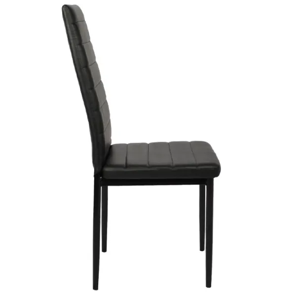 Scaun de bucătărie DecoPrim D-117 Piele artificială/ Black photo 3 Scaun de bucătărie DecoPrim D-117 Piele artificială/ Black photo 3