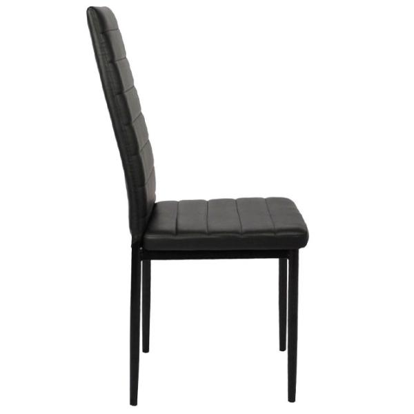 Scaun de bucătărie DecoPrim D-117 Piele artificială/ Black photo 3 Scaun de bucătărie DecoPrim D-117 Piele artificială/ Black photo 3