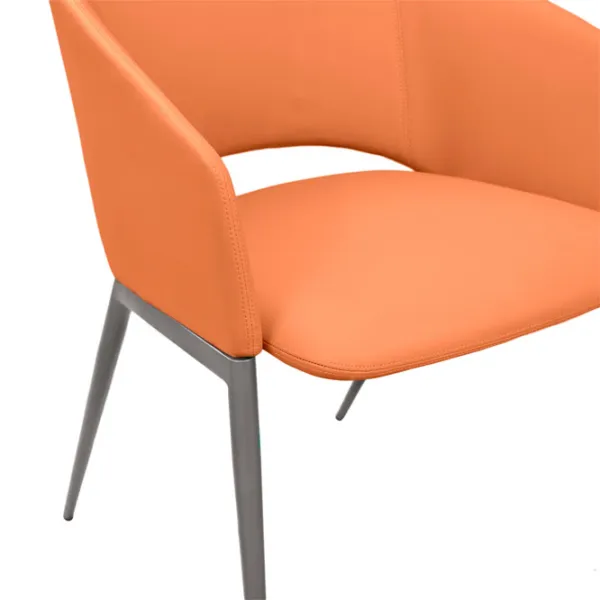 Fotoliu de birou DecoPrim U321 Piele artificială/ Orange photo 5 Fotoliu de birou DecoPrim U321 Piele artificială/ Orange photo 5