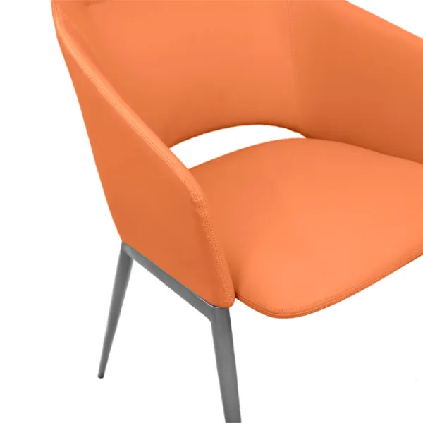 Fotoliu de birou DecoPrim U322 Piele artificială/ Orange photo 6 Fotoliu de birou DecoPrim U322 Piele artificială/ Orange photo 6