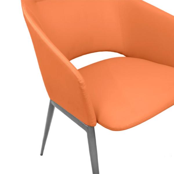 Fotoliu de birou DecoPrim U322 Piele artificială/ Orange photo 6 Fotoliu de birou DecoPrim U322 Piele artificială/ Orange photo 6