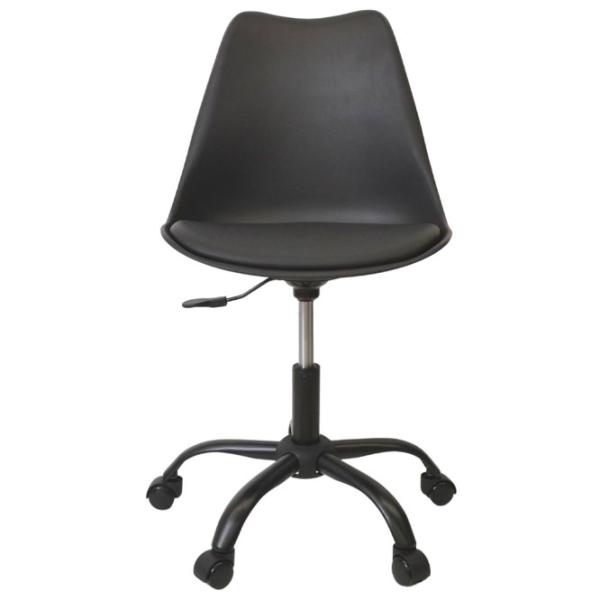 Fotoliu de birou DecoPrim F-2002 Piele artificială/ Black photo 4 Fotoliu de birou DecoPrim F-2002 Piele artificială/ Black photo 4