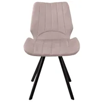 Scaun de bucătărie DecoPrim Orson Catifea/ Beige Black photo 2