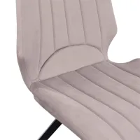 Scaun de bucătărie DecoPrim Orson Catifea/ Beige Black photo 5