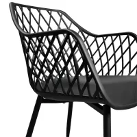 Scaun de bucătărie DecoPrim SL-7019 Plastic/ Black Black photo 5