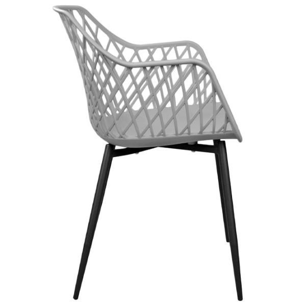 Scaun de bucătărie DecoPrim SL-7019 Plastic/ Gray Black photo 3