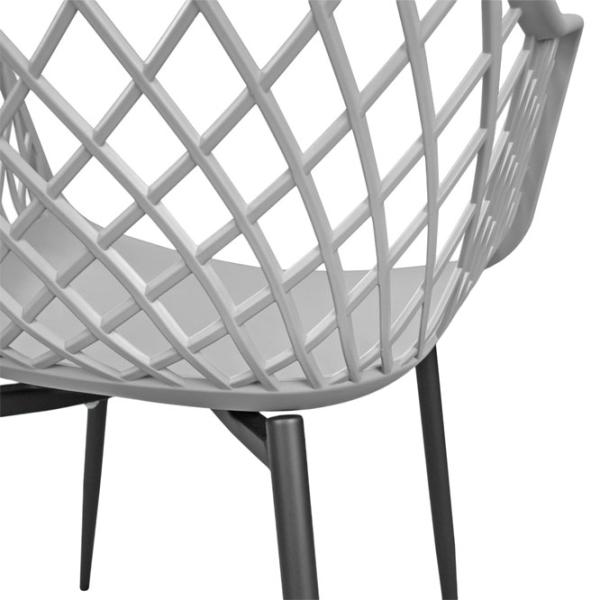 Scaun de bucătărie DecoPrim SL-7019 Plastic/ Gray Black photo 7