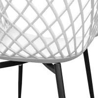 Scaun de bucătărie DecoPrim SL-7019 Plastic/ White Black photo 7