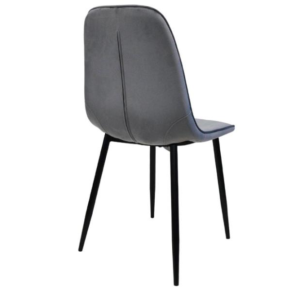 Scaun de bucătărie DecoPrim M-01-3 HLR-23 Catifea/ Gray photo 3 Scaun de bucătărie DecoPrim M-01-3 HLR-23 Catifea/ Gray photo 3