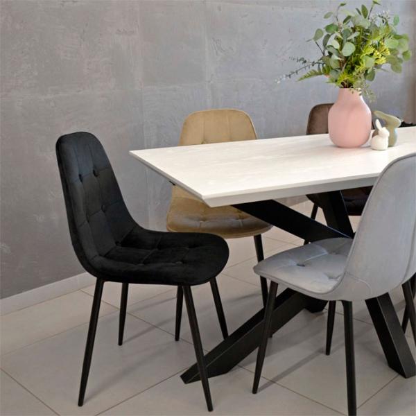 Scaun de bucătărie DecoPrim M-01-3 HLR-23 Catifea/ Gray photo 9 Scaun de bucătărie DecoPrim M-01-3 HLR-23 Catifea/ Gray photo 9