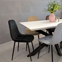 Scaun de bucătărie DecoPrim M-01-3 HLR-23 Catifea/ Gray photo 8
