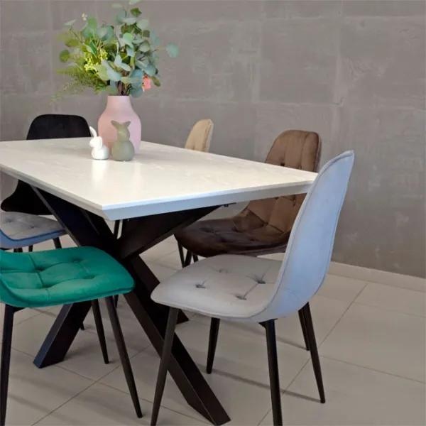 Scaun de bucătărie DecoPrim M-01-3 HLR-23 Catifea/ Gray photo 10 Scaun de bucătărie DecoPrim M-01-3 HLR-23 Catifea/ Gray photo 10