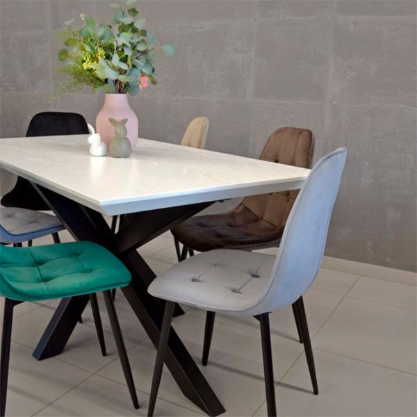 Scaun de bucătărie DecoPrim M-01-3 HLR-23 Catifea/ Gray photo 10 Scaun de bucătărie DecoPrim M-01-3 HLR-23 Catifea/ Gray photo 10