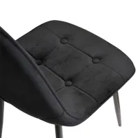Scaun de bucătărie DecoPrim M-01-3 HLR-66 Catifea/ Black photo 7