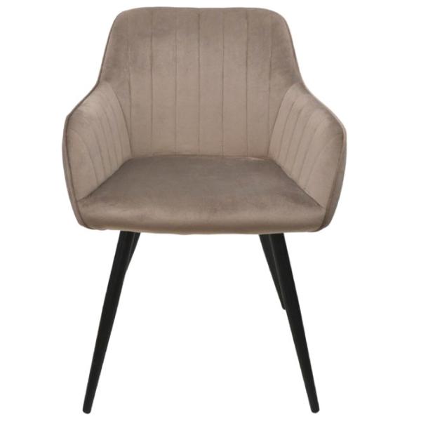 Scaun de bucătărie DecoPrim Iris Catifea/ Beige Black photo 2 Scaun de bucătărie DecoPrim Iris Catifea/ Beige Black photo 2