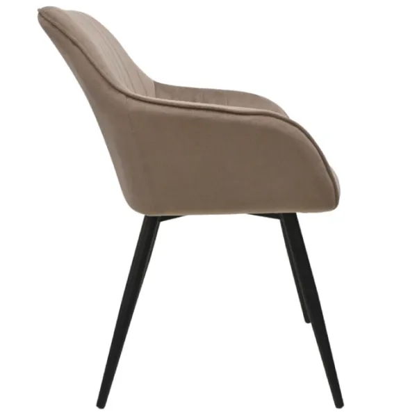 Scaun de bucătărie DecoPrim Iris Catifea/ Beige Black photo 3 Scaun de bucătărie DecoPrim Iris Catifea/ Beige Black photo 3
