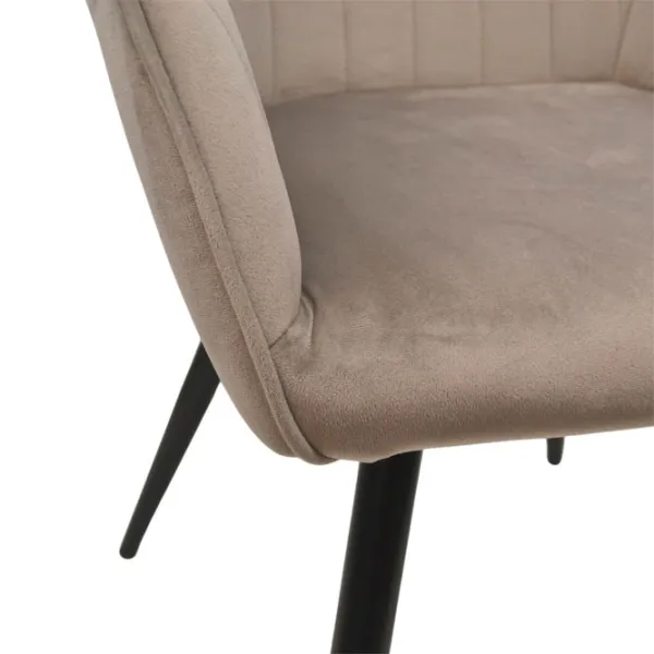 Scaun de bucătărie DecoPrim Iris Catifea/ Beige Black photo 5 Scaun de bucătărie DecoPrim Iris Catifea/ Beige Black photo 5
