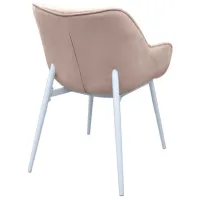 Scaun de bucătărie DecoPrim Lotus Catifea/ Cappucino White photo 4
