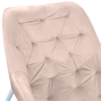 Scaun de bucătărie DecoPrim Lotus Catifea/ Cappucino White photo 6