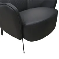 Fotoliu de birou living DecoPrim Aron Black photo 6