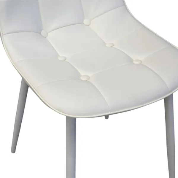 Scaun de bucătărie DecoPrim M-01-3 63TP Piele artificială/ White photo 5