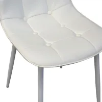 Scaun de bucătărie DecoPrim M-01-3 63TP Piele artificială/ White photo 5