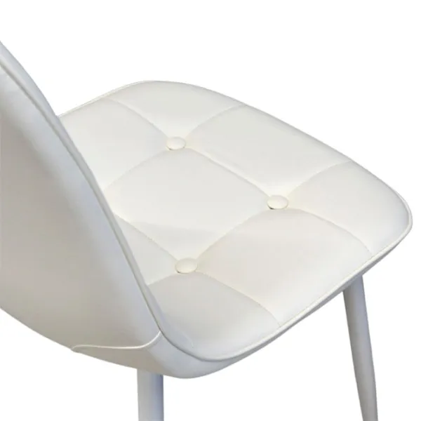 Scaun de bucătărie DecoPrim M-01-3 63TP Piele artificială/ White photo 7