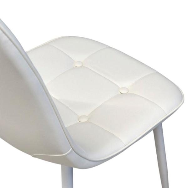 Scaun de bucătărie DecoPrim M-01-3 63TP Piele artificială/ White photo 7